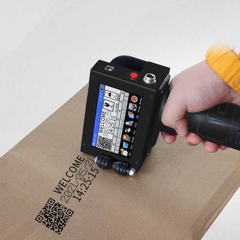 4.3 inch 600 DPI automatic and Intelligent Industrial handheld inkjet printer for bottle label plastic bag print Qr code