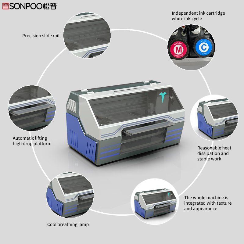 5060 DTG T-shirt Printer A3 Size 50*60cm Multicolor Digital Direct To Textile Inkjet Printers T shirt DTG Printing Machine