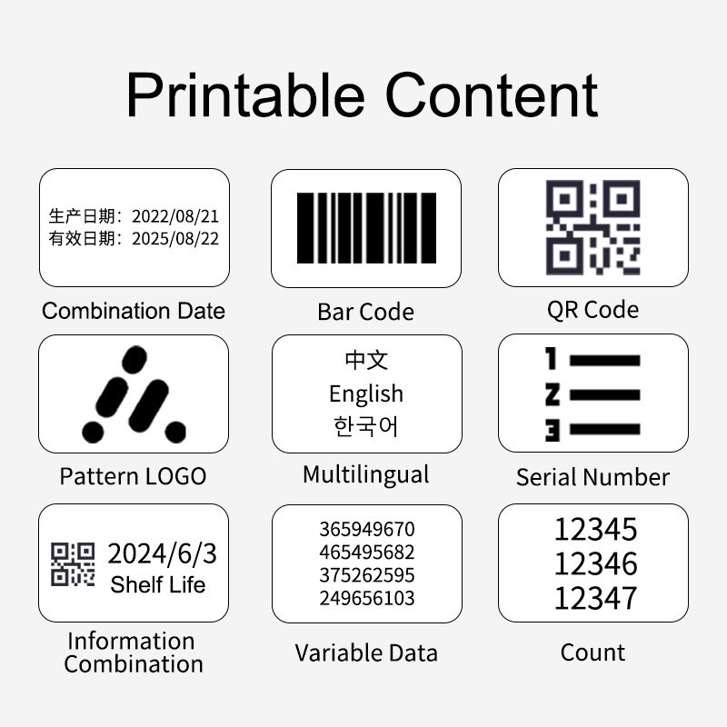 Handheld Production Date Inkjet Printer for Bottle Cap Carton Coding Machine M10 Small Handheld Printer on pouch