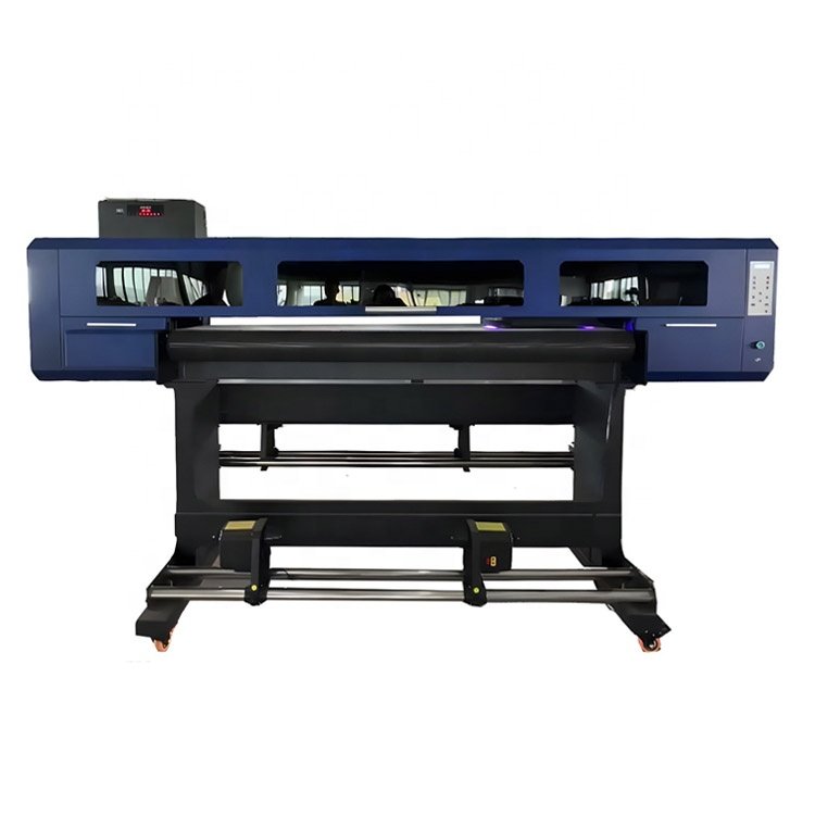 factory price1.8m 6 feet 4pcs i1600 uv hybrid printer digital inkjet printer manufacturer uv roll-to-roll large-format printer