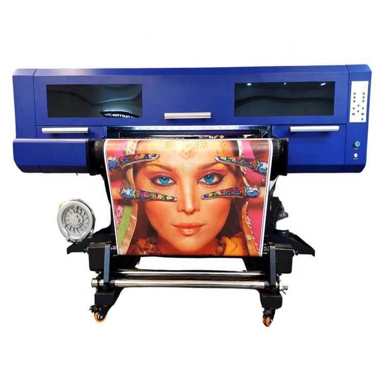 factory price1.8m 6 feet 4pcs i1600 uv hybrid printer digital inkjet printer manufacturer uv roll-to-roll large-format printer