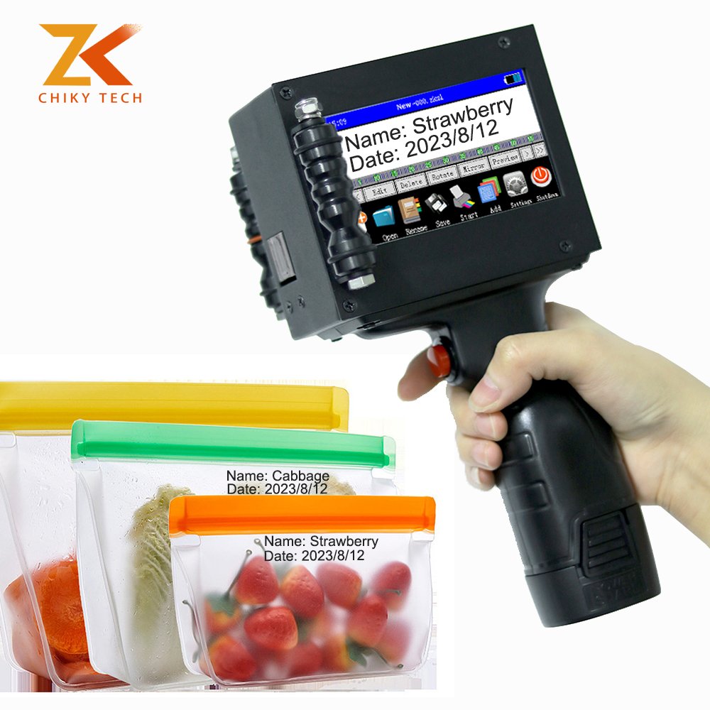 Durable Black Easy To Use High Definition Handheld Inkjet Handjet Printer Machine For Bottle Printing
