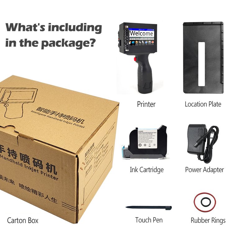 Durable Black Easy To Use High Definition Handheld Inkjet Handjet Printer Machine For Bottle Printing