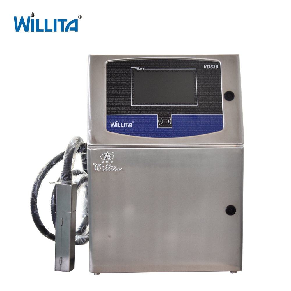Online CIJ Printer High Speed Small Character Inkjet Printer For Bottle Wire Cable Plastic Bag Date Coding Logo Printing