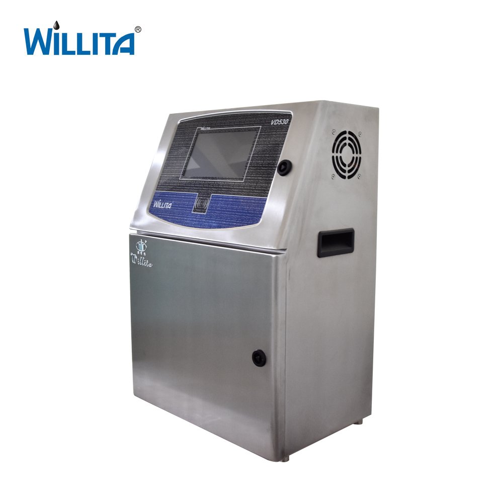 Online CIJ Printer High Speed Small Character Inkjet Printer For Bottle Wire Cable Plastic Bag Date Coding Logo Printing