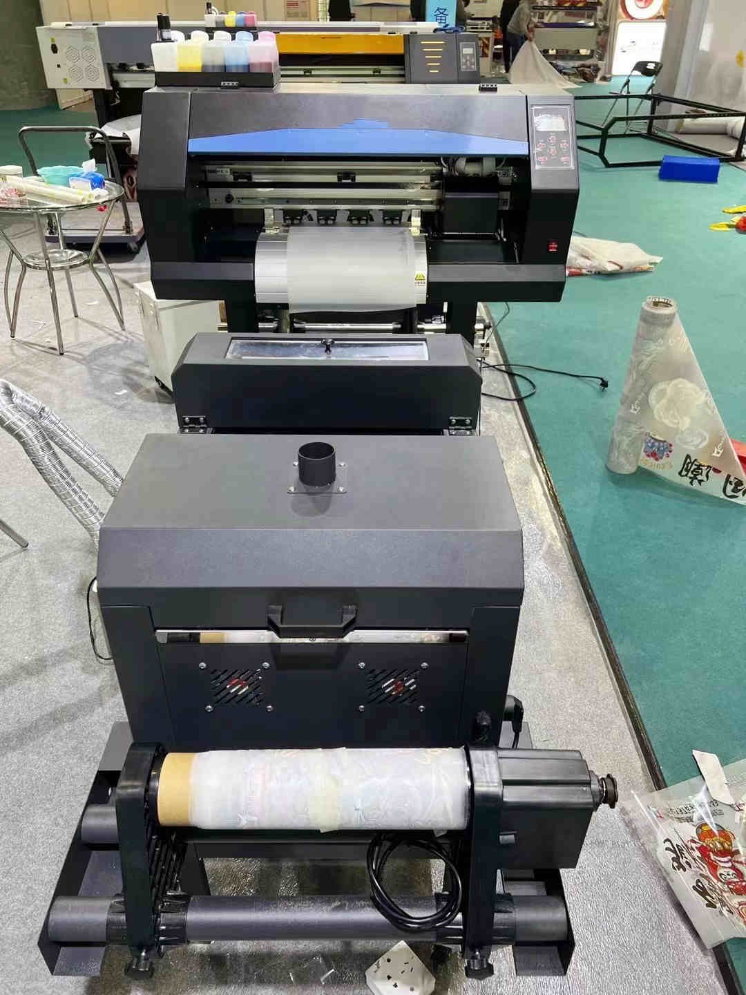 China factory price 2 Head 60CM Pet Film i3200 XP600 DTF Printer with Powder Shaking Machine