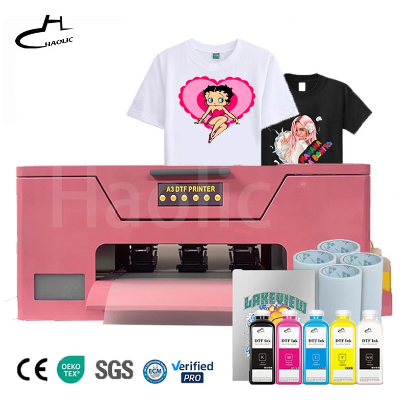 Haolic 2024 A3 dtf printer XP600/F1080 13Inch Clothes Printing Machine for T-shirt Small Business Ideas dtf printer
