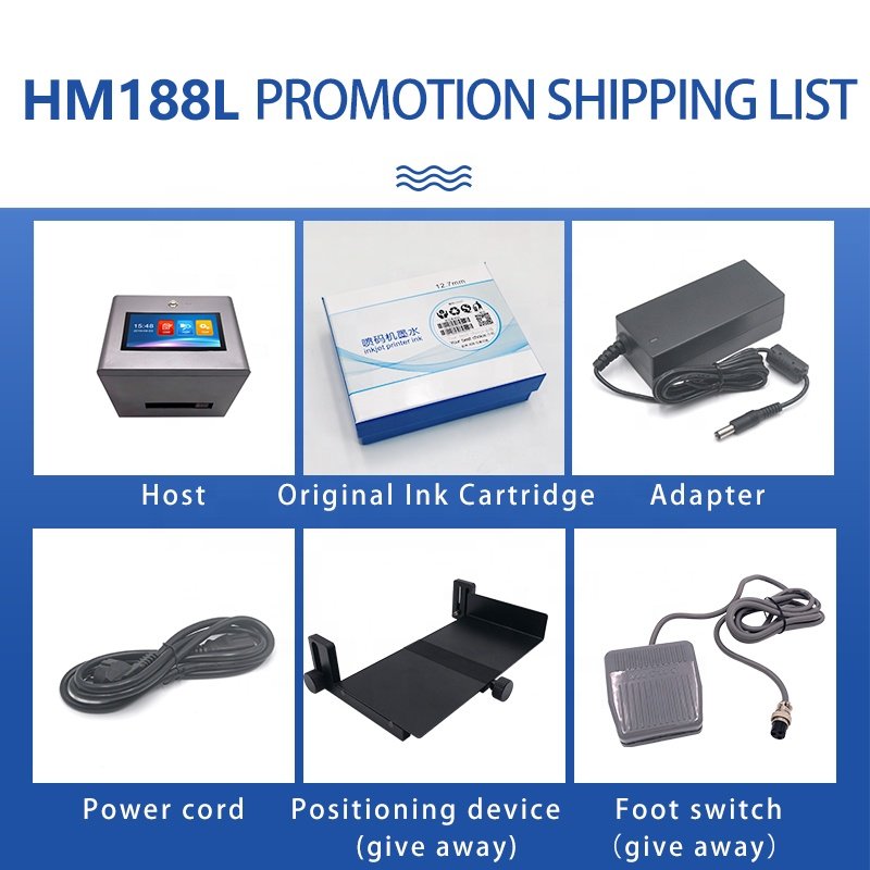 12.7mm Hands-free waterproof Portable Camber Arc bottle Packing box QR code batch number expire dates pitting machine