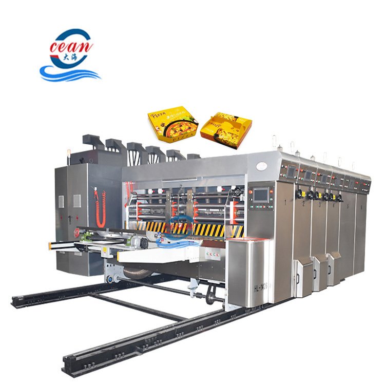 Inkjet printers corrugated pizza box carton printing slotting die cutting machine