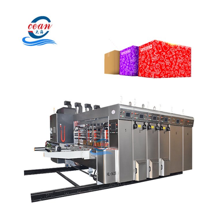 Inkjet printers corrugated pizza box carton printing slotting die cutting machine