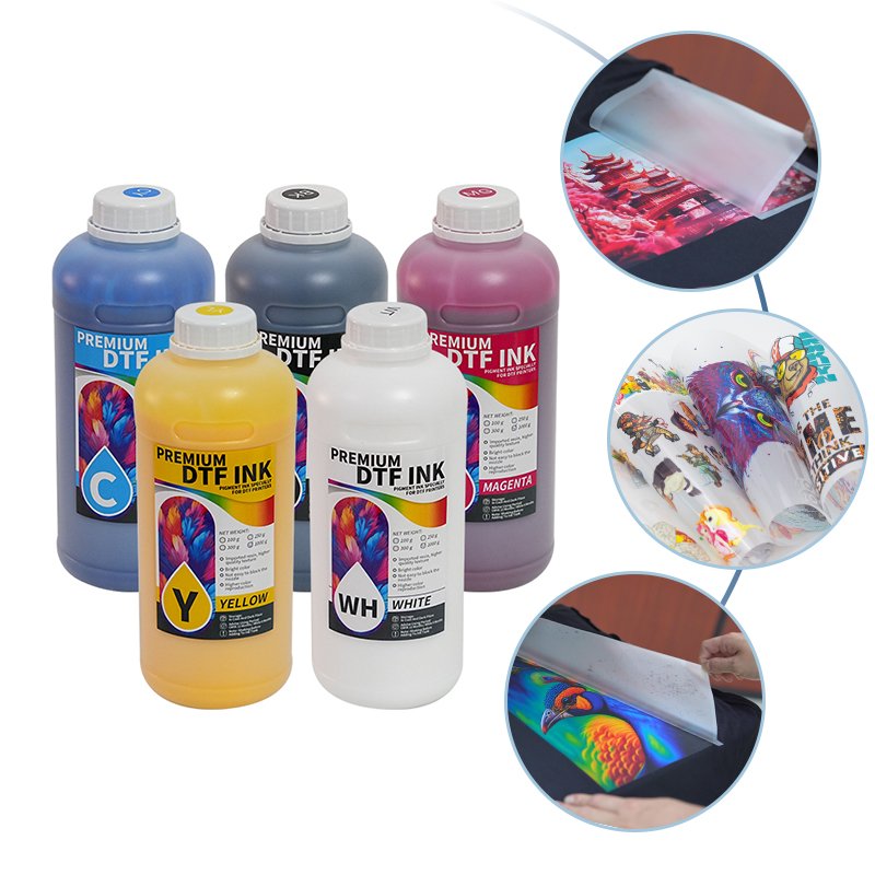 Auplex New Arrival CMYKW 4+2 Color inks for dtf inkjet printer for pet film 805 500 ml white ink circulation device