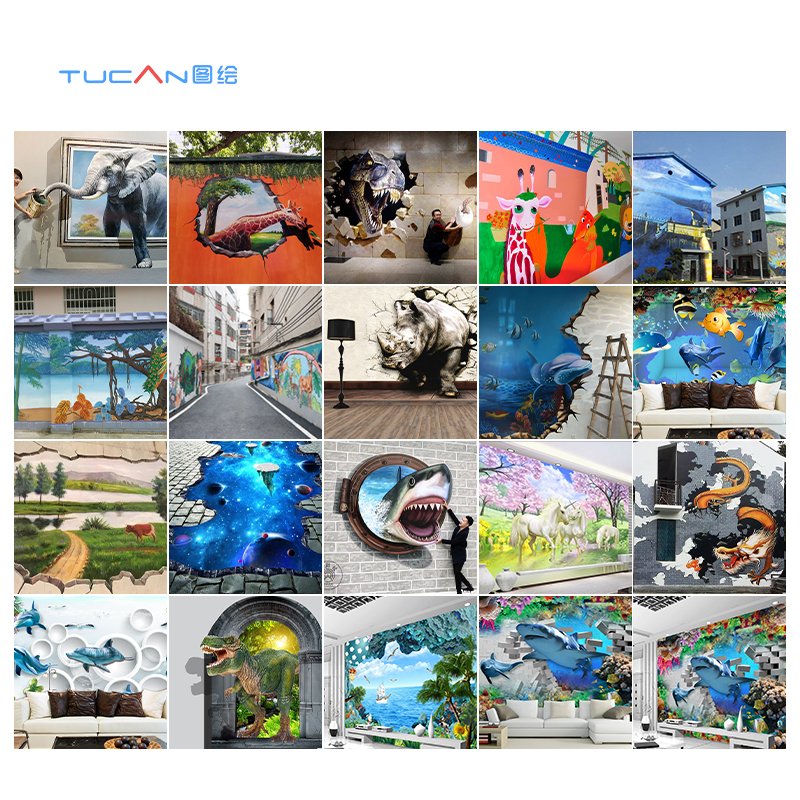 3D vertical wall printer printing machine Inkjet wall Printer uv ink 5~10 sqm/hour