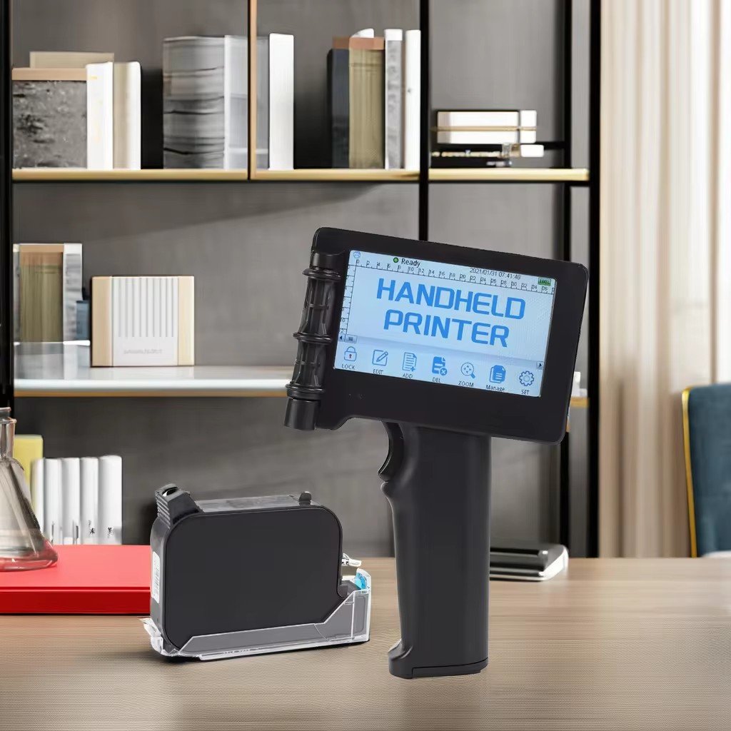 PT3000 Portable Handheld QR Code Barcode Inkjet Printer for Hotels Production Dates Tubes and Leather Items 12.7mm Handle