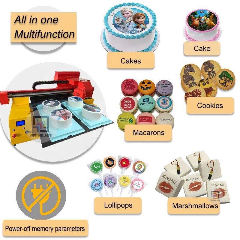 New Updated Easy to Print Top Quality A3 A2 A1 Image Cake Printer Price Edible Cake Printing Machine for Sale