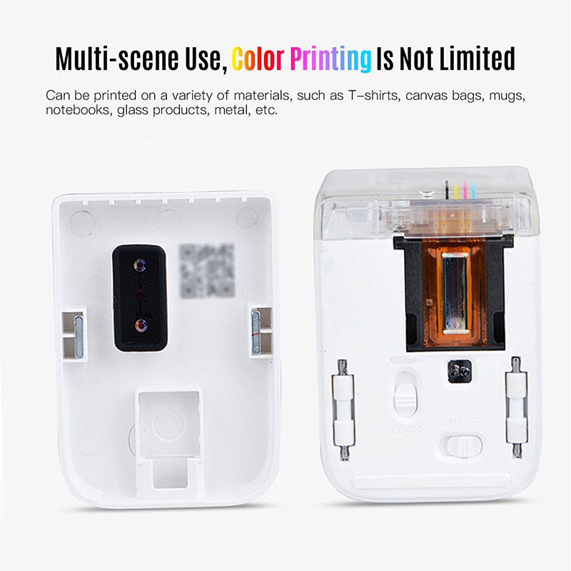 MBrush Wireless Wifi Printer Small Portable Color Printer For Mobile Phone Mini Inkjet Handheld Printers Food Printing Machine