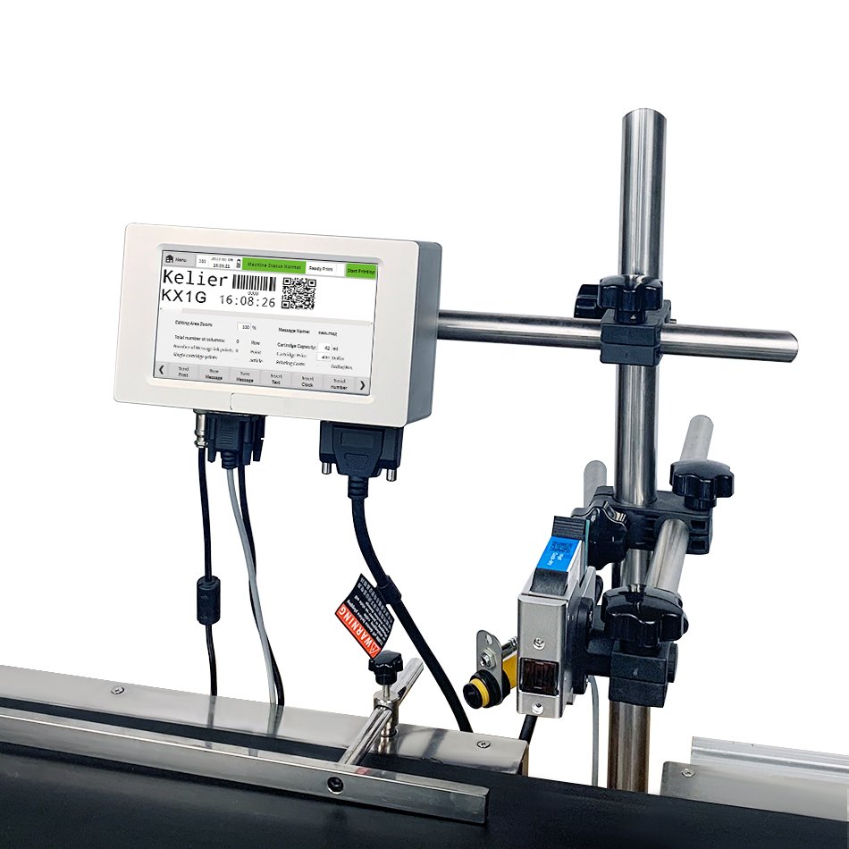 Kelier inkjet variable data printer date inkjet code printer mrp and date printing machine automatic pouch coding machine