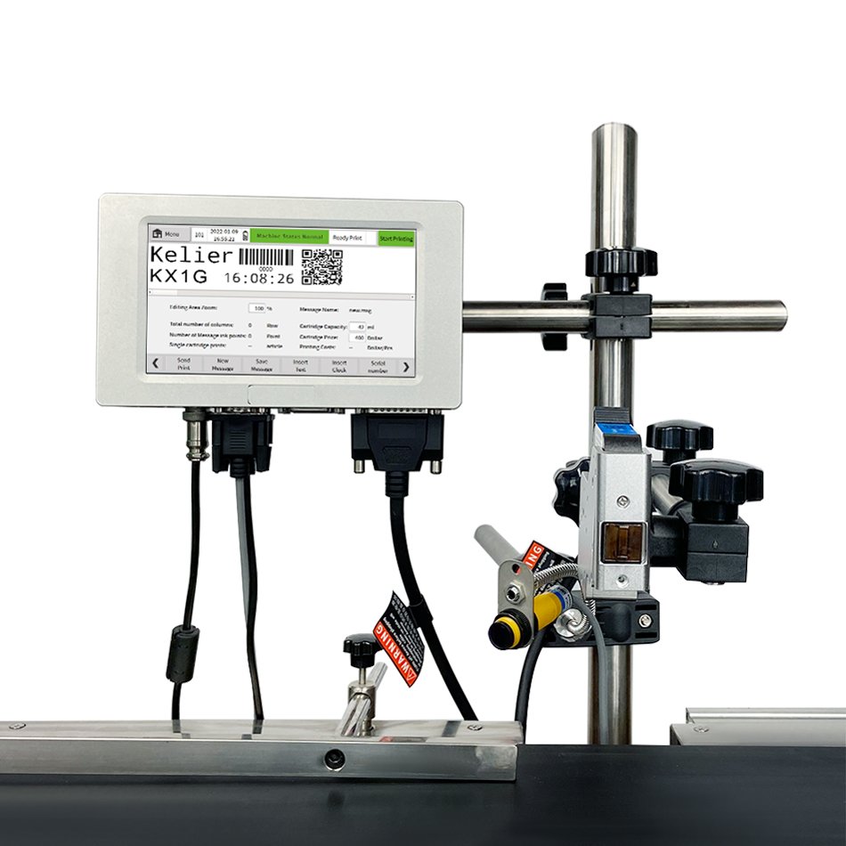 Kelier inkjet variable data printer date inkjet code printer mrp and date printing machine automatic pouch coding machine
