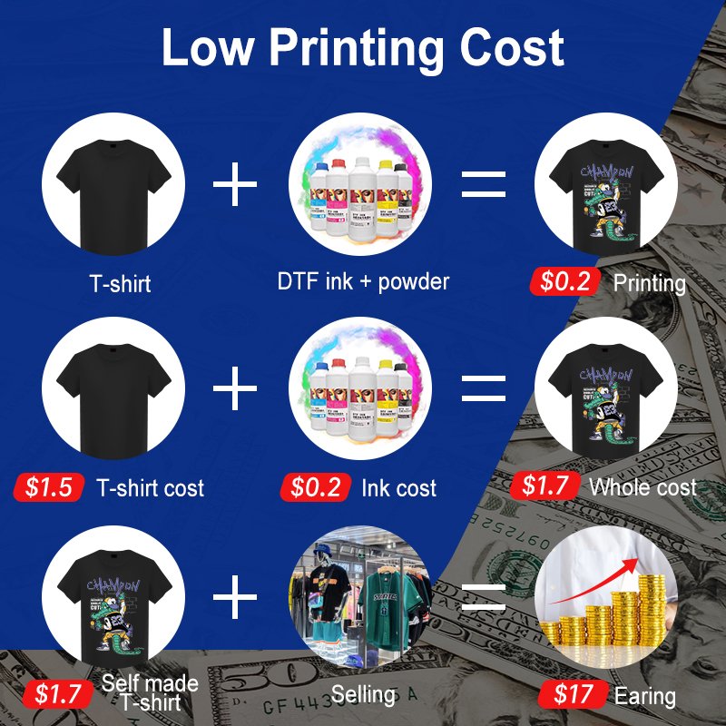 SHENLAN Factory 2024 digital printing machine automatic A2 A3 A4 30CM 60CM t shirt dtf clothes printer