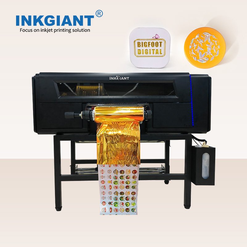 INKGIANT A2 uv gold sticker printing machine TX800 head DIY Printing Flexiprint rip uv inkjet printer