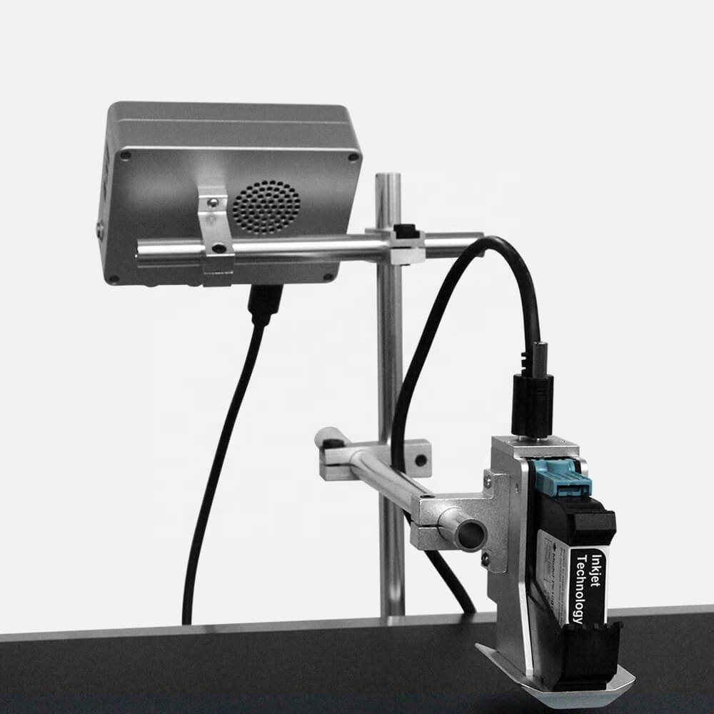 Desktop Online Inkjet tin can plastic bottle expiry date printing machine automatic expiration date printer