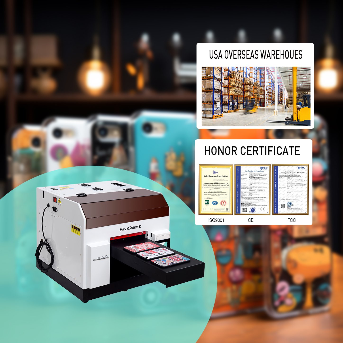 Digital 6 Color Mini Size Direct DIY Pen Id Card CD PVC Glass Leather Metal Wood Phone Case Led Ink Jet Flatbed Uv Printer A4