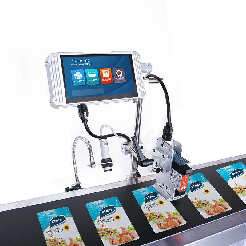 High Resolution Online TIJ Inkjet Printer For Printing Logo Expiry Date Printer Machine On Plastic Wooden metal