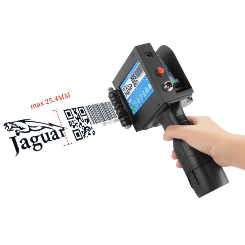 YAOMATEC Handheld Printing Gun Logo Picture 25.4MM Printing Height Handheld Inkjet Printer for Clothing Carton