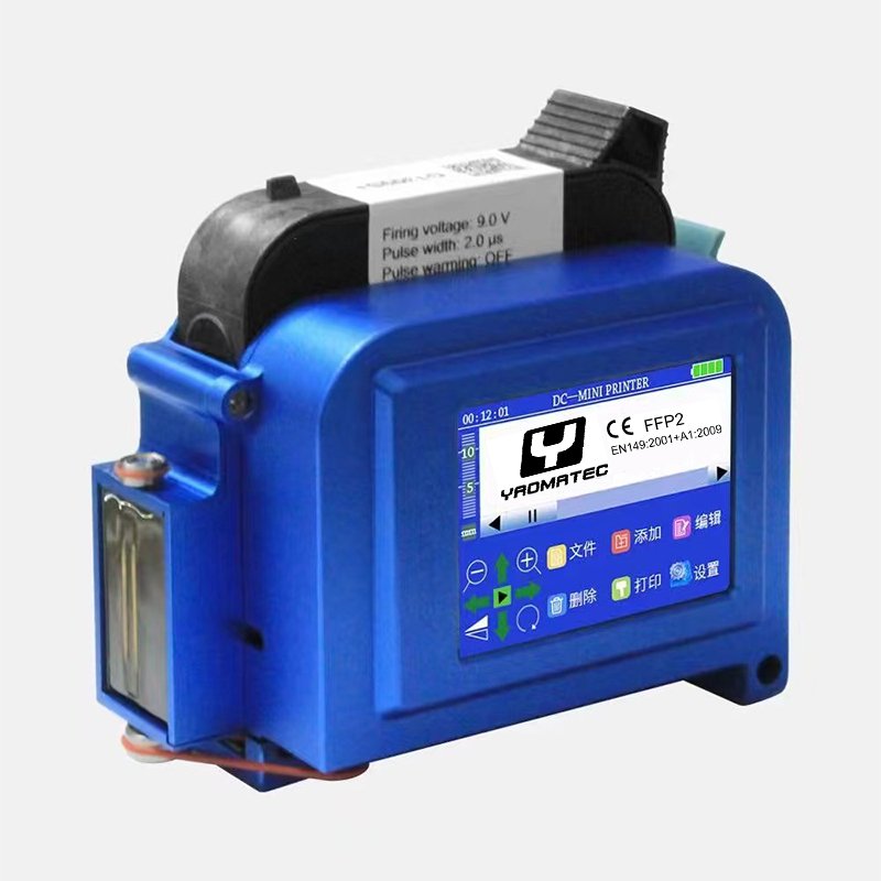 YAOMATEC Easy-operate Mini Coding Machine Handheld Expiry Date Inkjet Printer for Paper Box Plastic Bottle Cap