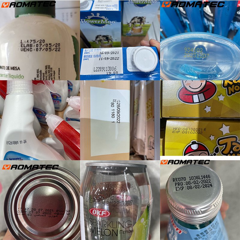 YAOMATEC Easy-operate Mini Coding Machine Handheld Expiry Date Inkjet Printer for Paper Box Plastic Bottle Cap