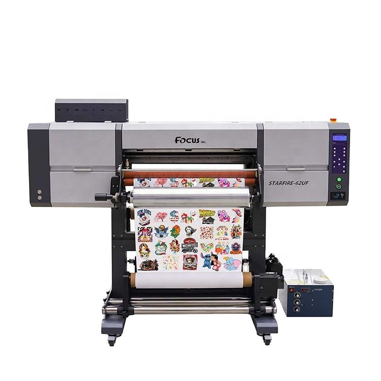 Label Printing Machine Roll Sticker Uv Dtf Printer with Laminator 60cm Uv Dtf Sticker Printer Starfire -62U UV Printer Machine