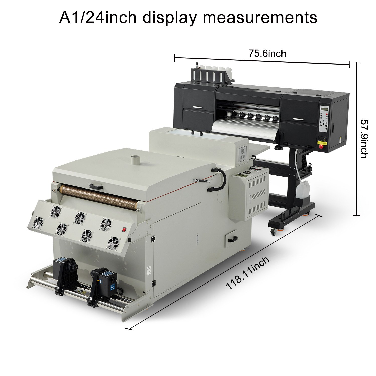 60cm roll to roll dtf printer Hot sell high speed 24inch 2 head I3200/xp600 high quality direct to film machine