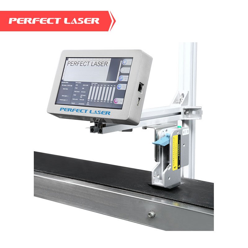 Perfect Laser Fully-Automatic Barcode Date QR Logo Numbers Inkjet Printer printing Machine For Mylar/Aluminum Foil/Package Bag