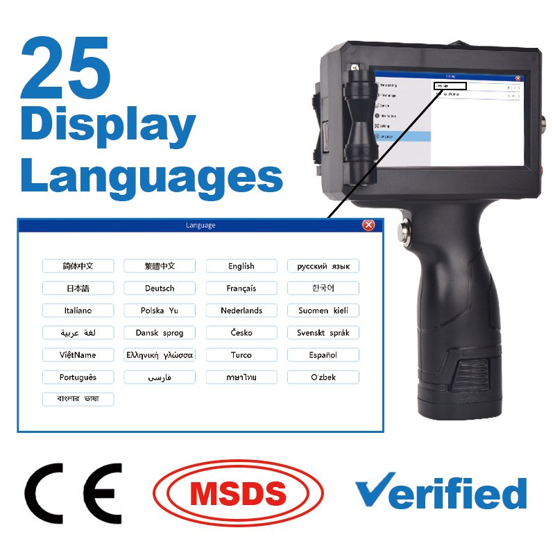 Hand Printing Machine Paper Bag Machine Portable Coding Machine Dtf Inkjet Printer Date Coder Hand Held Inkjet Batch Coding