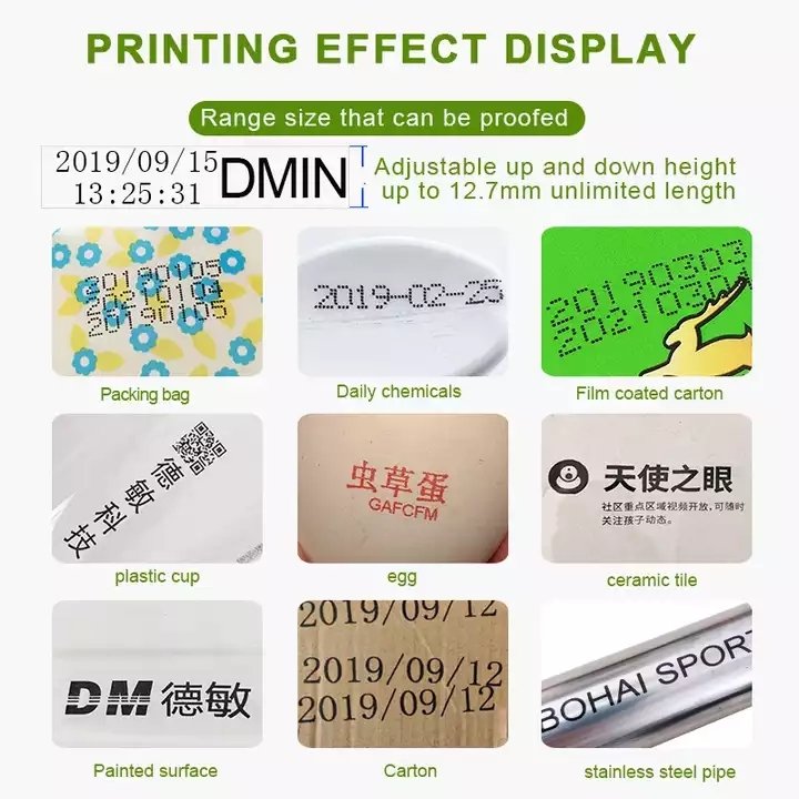 Hand Printing Machine Paper Bag Machine Portable Coding Machine Dtf Inkjet Printer Date Coder Hand Held Inkjet Batch Coding