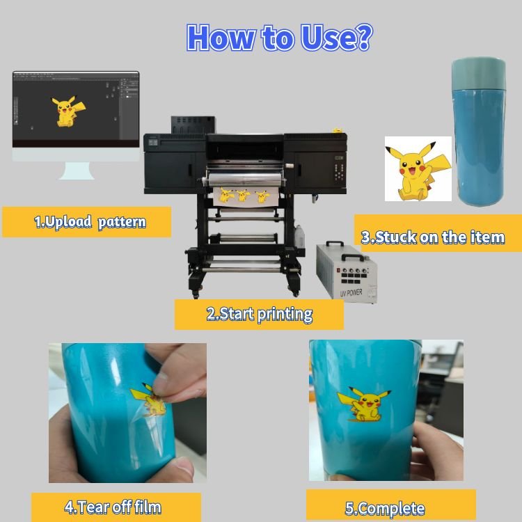 High praise rate uv dtf i3200 film sticker cold transfer printer dtf uv 3d label inkjet printer