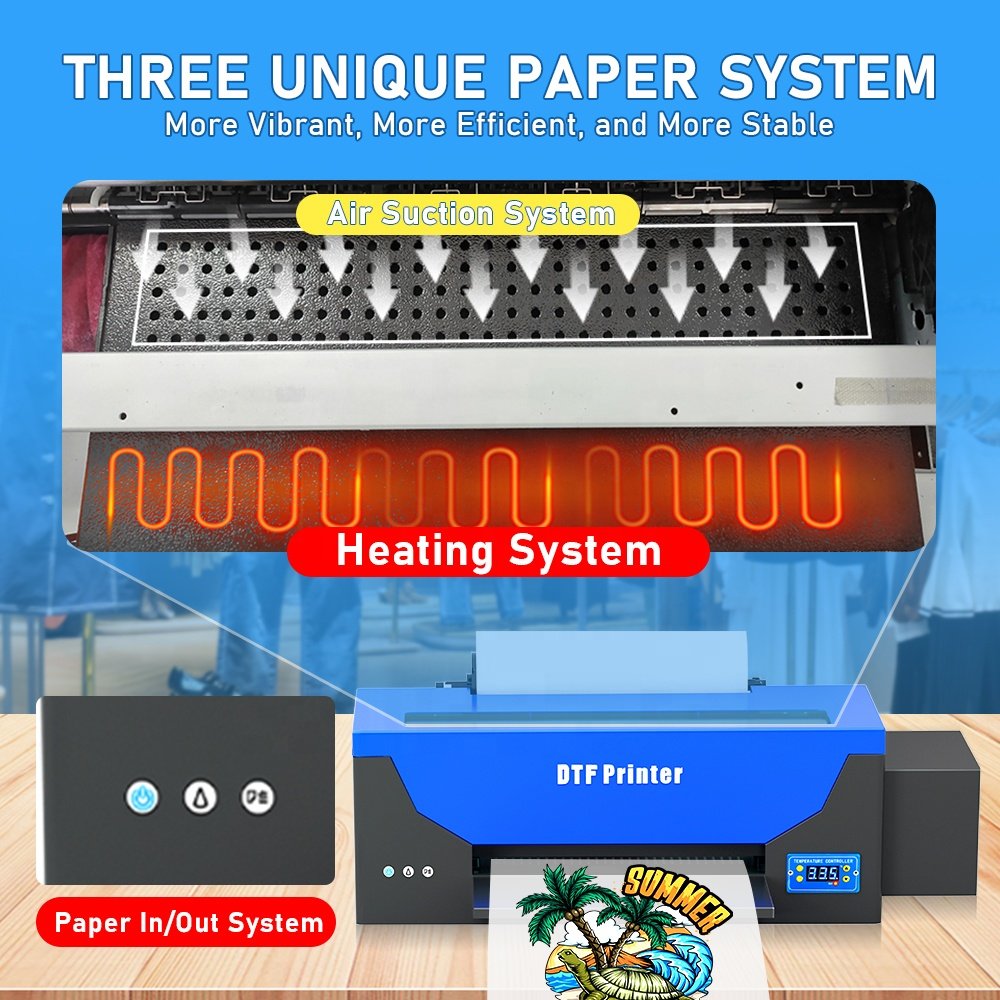 Printer Printing machine 30cm textile dtf printer a3 colorsun 1390 1800 pet film flatbed inkjet printers for T-shirt