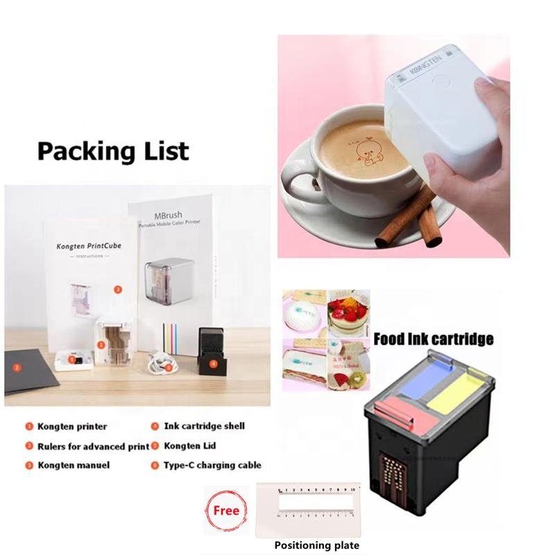 Hand held color food printer edible food hand held coffee cake Macaron bread food printer