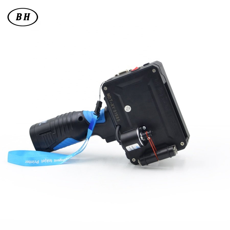 Intelligent Portable Handheld Inkjet Printer 12.7mm printing quick dry ink batch number eggs expiry date coding machines
