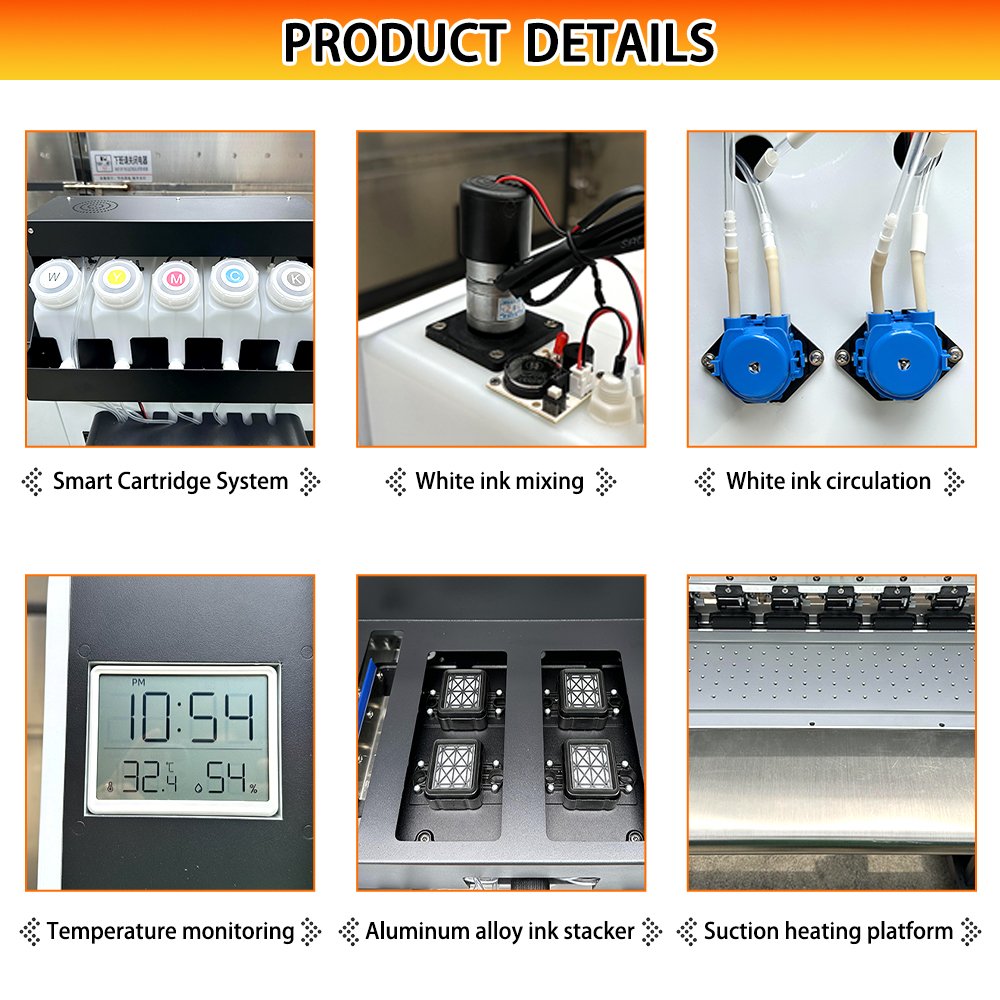 60cm Fully Automatic White Ink Dtf Printer 60cm Xp600 T Shirt Printing Machine