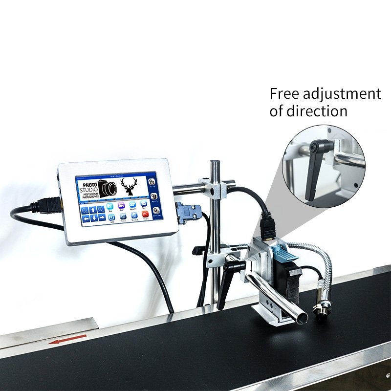 tinuous Online Inkjet Printer English TIJ Batch Number Coding Automatic Thermal Inkjet Printer With Conveyor Belt