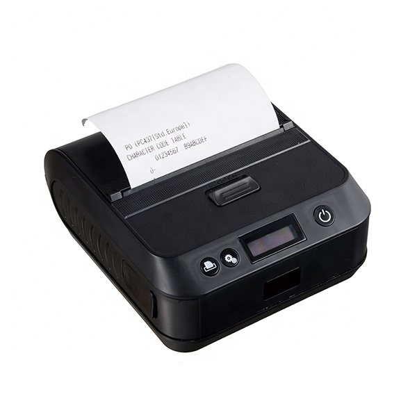 CASHINO 80mm Portable Bluetooth Dot Line Thermal Mobile Printer Black White 90mm/s Esc Print Command RS232 POS Receipt Paper