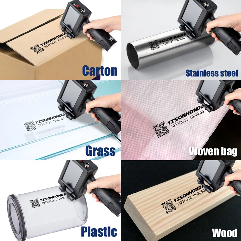 Low price handle expiry date handheld portable impresora de chorro de tinta coding logo thermal machines inkjet printer