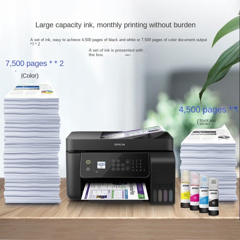 new A4 4 color all in one print copy scan fax wifi dye ink L5190/L5290/L5198/L5298 inkjet printer for EPSON