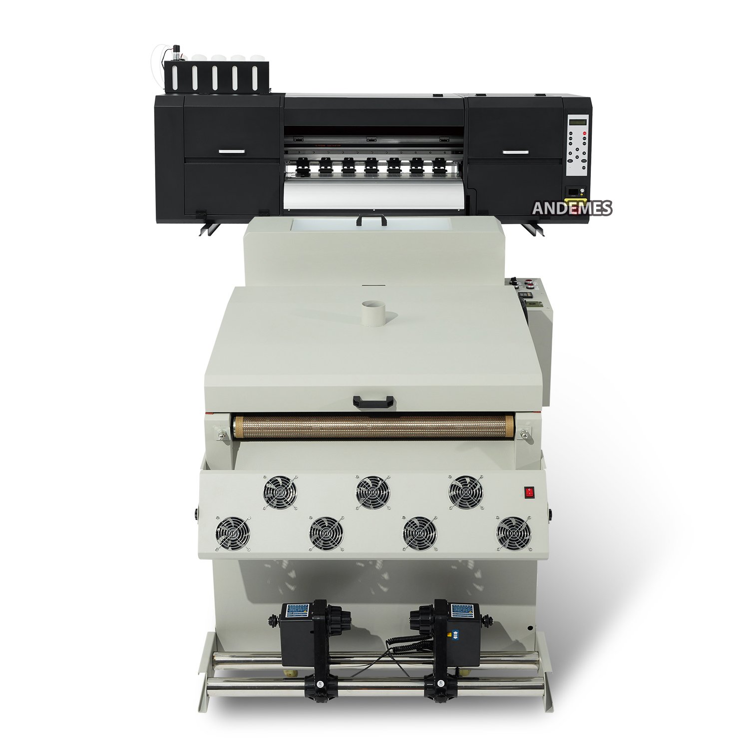 white ink atuomic circuation 24inch 60cm dtf printer 2 head 4 head I3200 xp600 high quality dtf printer printing machine CYMKW
