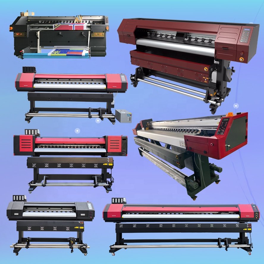 small 1.6m 1.8m flex banner sticker digital eco solvent Five-color Inkjet Printers printing machine for small business