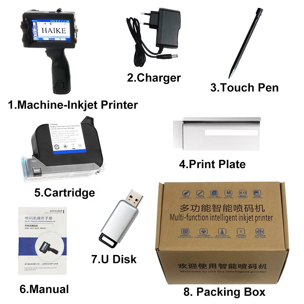 High Quality Thermal Inkjet Portable Expiry Date Hand Jet Batch Coding Machine Handheld Hand Held Inkjet Printer