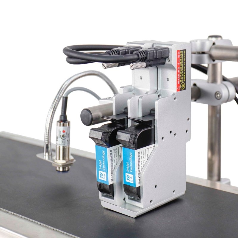 New Model Online Inkjet Printer with 2 Print Heads to Print 25.4mm Height Freely