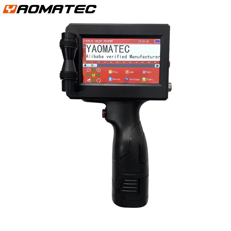 12.7MM 26 Languages QR Bar Code Date Number Logo Portable Cheap Handheld Online Inkjet Printer Batch Coding Machine Printing Gun