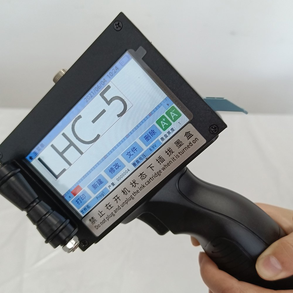 Portable handheld inkjet printer 12.7mm inkjet machine Black ink printer