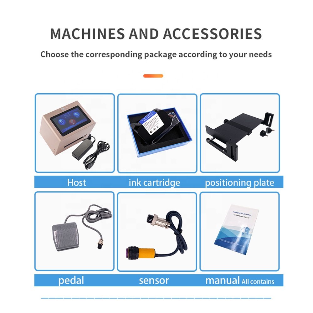 AOKDI Packaging Industry Date Expiry Date QR code TIJ 12.7mm Desktop Numbering Batch Coding Handheld Thermal Inkjet Printer